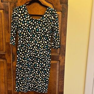 Sara Campbell Long Sleeve Dress with Multicolor Pattern